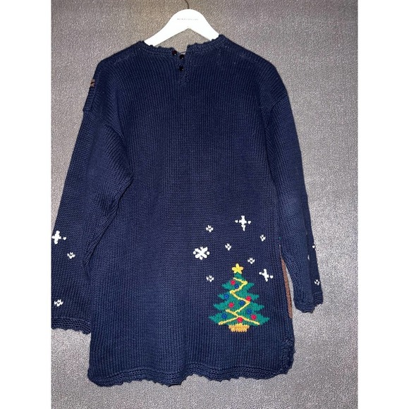 Vintage Hand knitted Northen Isle signature Santa/Christmas Sweater - Picture 6 of 12